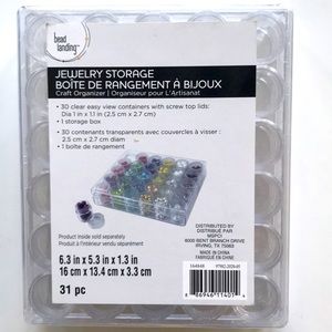 Jewelry or bead storage mini jars BOGO!!!!